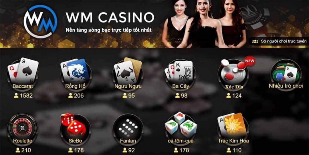 WM Casino nổi bật với sảnh Live sôi động